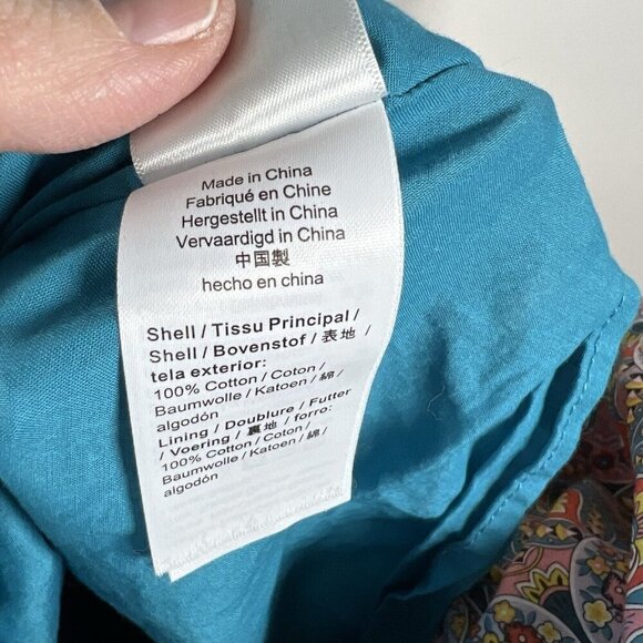 J. Crew Side Cutout Organic Cotton Dress in Liberty Giorgia Duke‎ Fabric Size 6 - Picture 11 of 16